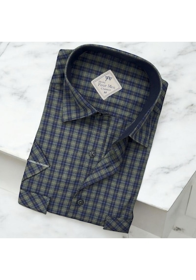 Linen Keten 2 Cepli Kısa Kollu Yeşil Baba Gömleği Regular Kalıp -10036 Yeşil Linen Keten 2 Cepli Kısa Kollu Yeşil Baba Gömleği Regular Kalıp -10036 Yeşil