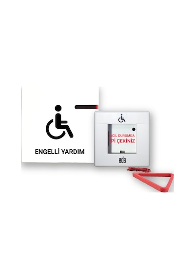 Kablosuz Engelli Tuvalet & Banyo İpli Çağrı Sistemi