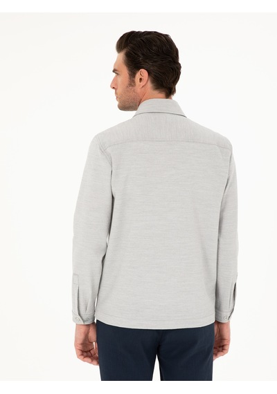 Cacharel Gri Slim Fit Ceket Gömlek