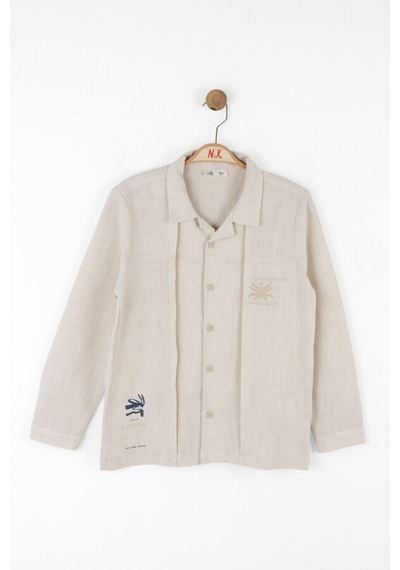 Xo Kids Erkek Çocuk Gömlek 8-14 Yaş 48350 Krem