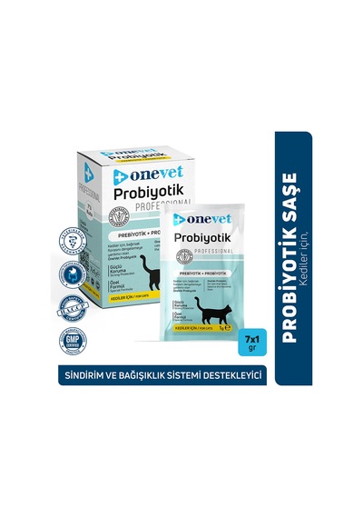 Onevet Probiyotik Şase Kediler Için Sindirmeye Yardımcı Takviye Vitamini 7 Adet 1 Gr