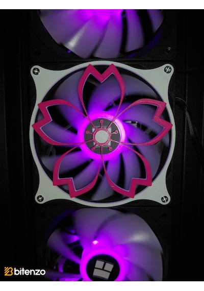 Lotus Çiçeği Desenli 120x120 Mm Oyun Pc Aksesuarı, Masaüstü Bilgisayar Fan Kapağı Renkli