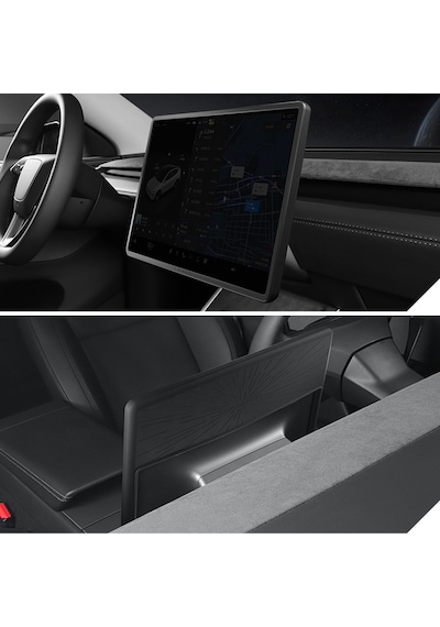 Tesla Model Y Juniper İçin Uyumlu Silikon Ekran Koruyucu Çerçeve Siyah 18451580