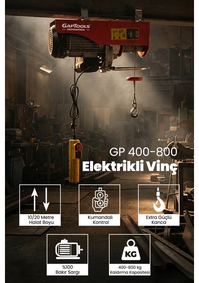 400-800 Kapasiteli Elektrikli Vinç - Gp400-800