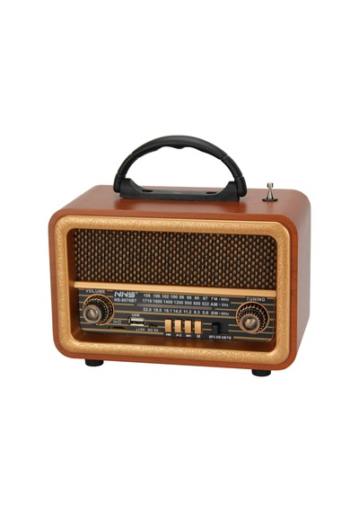 Nns Ns-8070Bt Ahşap Nostaljik Radyo Bluetooth Hoparlör Usb