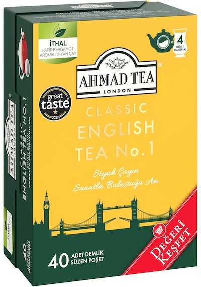 Ahmad Tea Classıc Englısh Tea No:1 40x2gr Demlik Poşet Çay