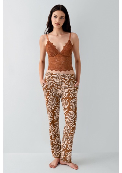 Arnetta Kadın Kahverengi 3lü Pijama Takım Ar3608-s-v1 Kahverengi