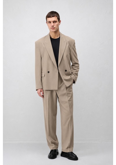 Antioch Relaxed Fit Erkek Blazer Ceket Bej