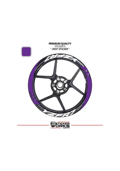 Yamaha Yzf-r7 Geniş Jant Kaplama Sticker Etiket Modeli 16lı Set Sticker Yüksek Kalite