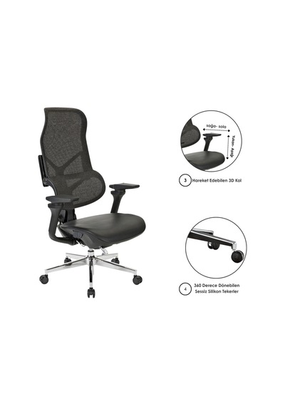 Casella Uno Döşemeli Yönetici Koltuğu Ofi S Koltuğu Ergonomik, Şık Ve Fonksiyonel Siyah - Suni Deri Casella Uno Döşemeli Yönetici Koltuğu Ofi S Koltuğu Ergonomik, Şık Ve Fonksiyonel Siyah - Suni Deri