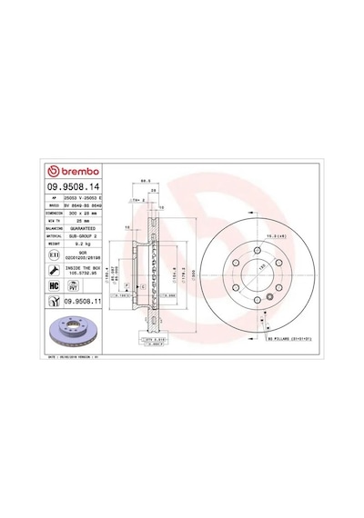 Mercedes Sprinter 515 Cdi Fren Diski On 2010-2013 Brembo 09950811 2adettir