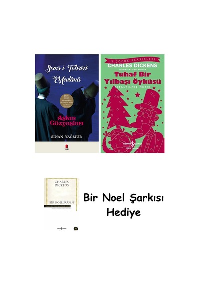 Aşkın Gözyaşları Şems-i Tebrizi - Hz. Mevlana Ciltli + Tuhaf Bir Yılbaşı Öyküsü + Bir Noel Şarkısı
