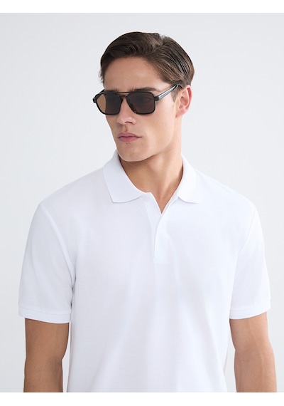 Lcwaıkıkı Classic Beyaz Polo Yaka Pike Erkek Tişört