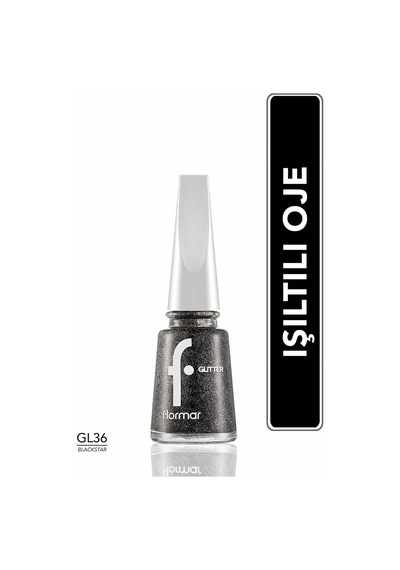 Flormar Glitter Yarı Transparan Parlak Bitişli Simli Oje GL36