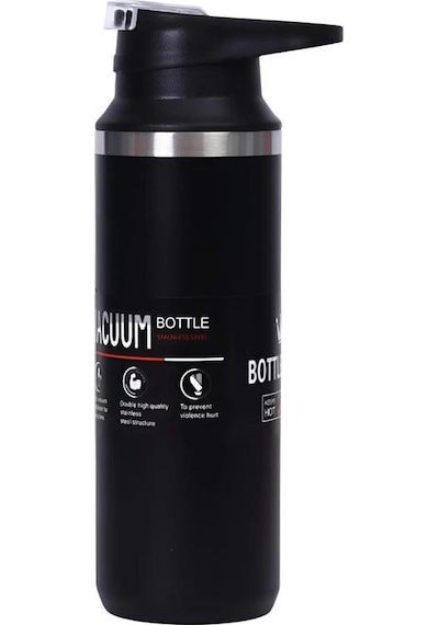 Outdoor 304 Çelik Termos , 500 Ml Kişiye Özel İsimli Siyah