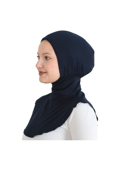 Modish Group Kadın Boyunluklu Hijab Tesettür Pratik Spor Bone - Sarı Lacivert