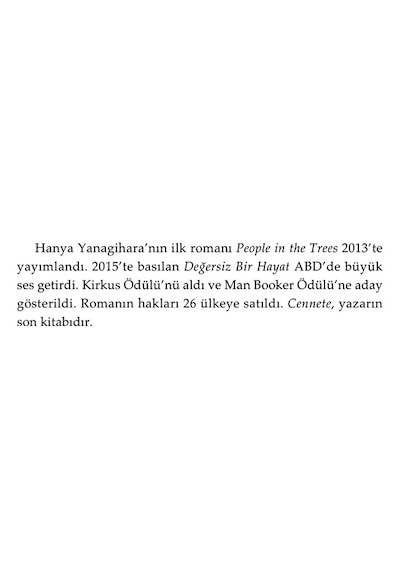 Cennete - Hanya Yanagihara - Doğan Kitap
