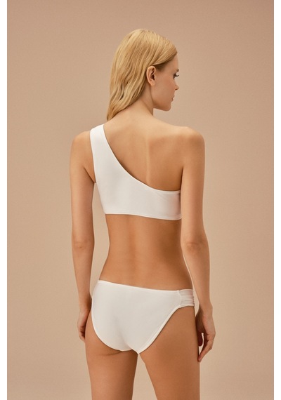 Suwen Tek Omuz Aksesuarlı Bralet Bikini Üst Sb24365101 Beyaz