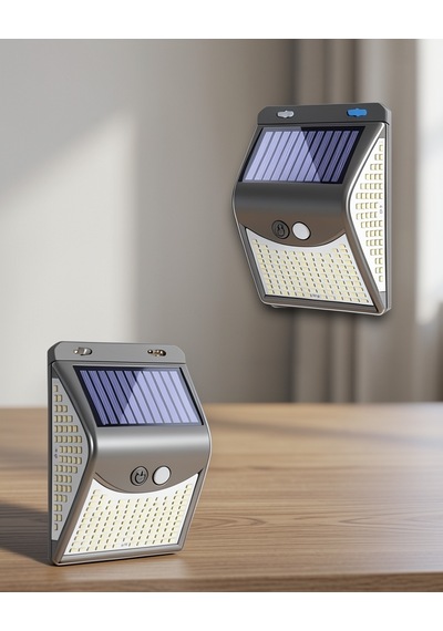 Maxilife Güneş Enerjili Sensörlü Duvar Lambası 20 Led Ip65 Çok Renkli