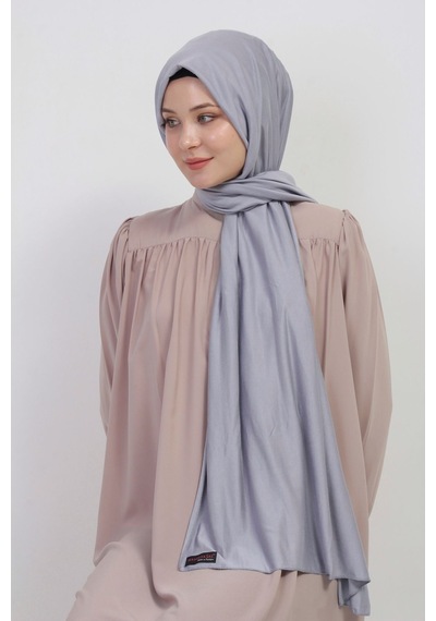Manolyaşal İslamic Hijab Tesettür Penye Şal - 70 X 180 / Gri Gri