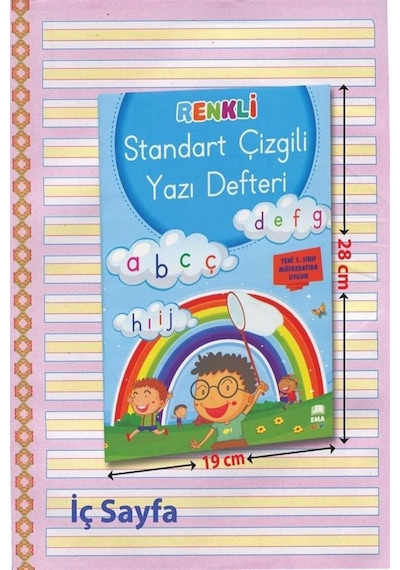 Ema Kitap Standart Çizgili Güzel Yazı Defteri A-4 Yeni Müfredat