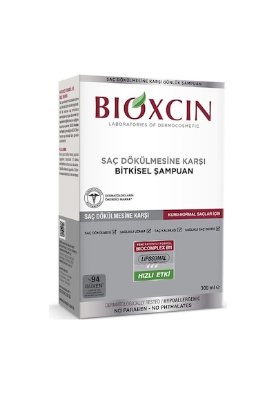 Bioxcin Kuru ve Normal Saçlar İçin Dökülme Karşıtı Bitkisel Şampuan 300 ML
