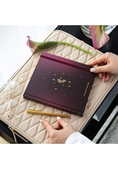 2026 Dikey Haftalık Ajanda 12 Aylık Sert Kapak 18 X 20 Cm - Bordo Açık Gri