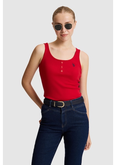 U.S. Polo Assn. U.s. Polo Assn. Kadın Kırmızı Tişört Basic 50321790-vr171 Basıc Kırmızı