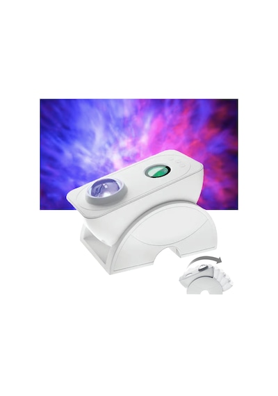 Quenlite Qc-626 Akıllı Galaxy Projektör Parti Işık Alexa Google Home İle Çalışır Led Gece Lambası Beyaz