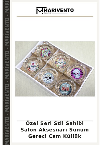 Özel Seri Stil Sahibi Salon Aksesuarı Sunum Gereci Cam Küllük