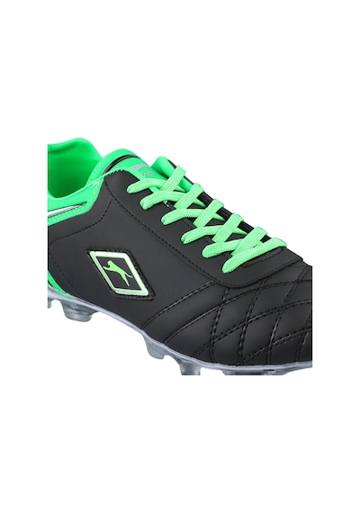 Slazenger HUGO KR Erkek Halı Saha Siyah - Yeşil Futbol Ayakkabısı