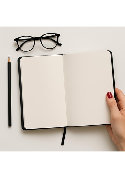 Defter, Çizgisiz Not Defteri, Siyah Termo Deri Kapaklı Çizgisiz Not Defter, 128 Yaprak A5 Planlama Not Defteri, Ofis Ve Kırtasiye, Plan, Notebook 14cm X 21 Cm