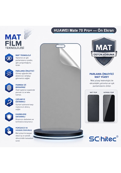 Schitec Huawei Mate 70 Pro+ Mat Hidrojel Ekran Koruyucu Film 06926806