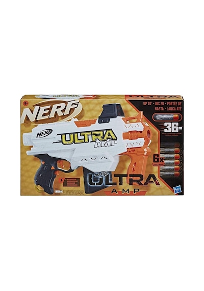Nerf Ultra Amp Pilli Dart Tabancası - 6 Adet Ultra Dart Dahil - Pilli Hızlı Ateşleme Özelliği - Otomatik Oyuncak Silah
