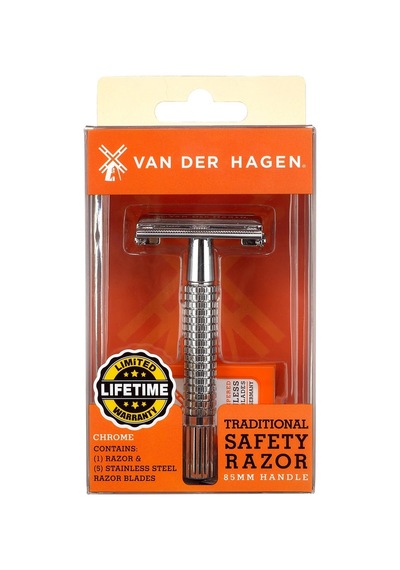 Van Der Hagen Krom Taraksız Jiletli Tıraş Makinesi + Tıraş Bıçağı Yedek 5'li