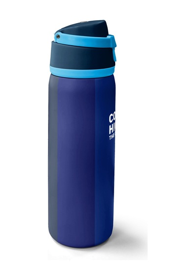 Coral High Renkli Çizgili Desenli Pipetli Ve Direkt İçim Çelik Termos 800 Ml 38555 Saks Mavi