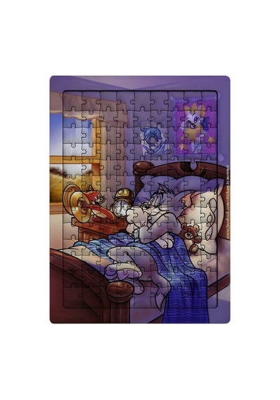 Ghostbastır Design Tom Ve Jerry 99 Parça Ayaklı Puzzle Dekoratif Çocuk Yapbozu 051
