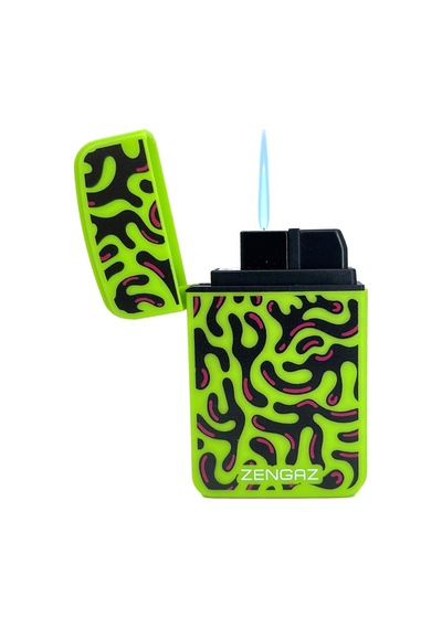 Zengaz Cool Tasarım Jet Alev Çakmak - Neon Acid Yeşil