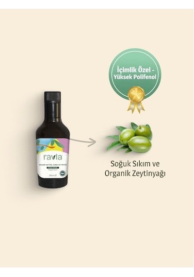 Ravla Organik Zeytinyağı Bebek ve Çocuklara Özel Yüksek Polifenol Serisi 250 ML