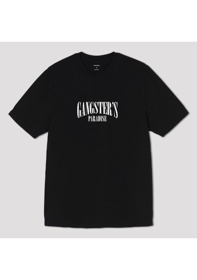 Flood Of Style Kadın Siyah Gangster's Baskılı Oversize Tshirt
