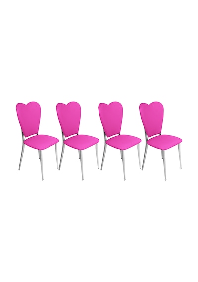 Aşk-ı Derun Sandalye 4adet - Pembe Çok Renkli