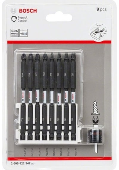 Bosch Impact Ctrl Çift Taraf 9'lu 110mm Vidalama Ucu Paketi - 2608522347 Bosch Impact Ctrl Çift Taraf 9'lu 110mm Vidalama Ucu Paketi - 2608522347