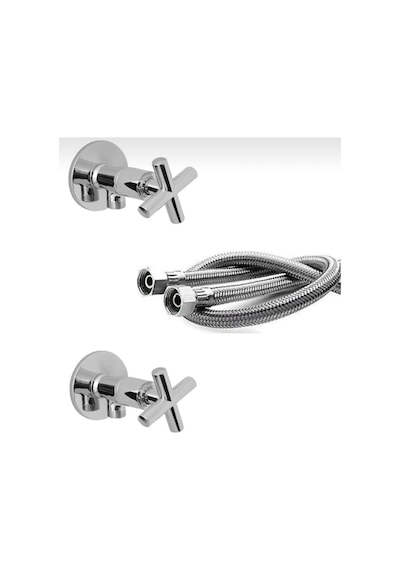 Klozet Flex Bağlantı Takımı 2 At Flex Hortum 2 Adet Klozet Çubuk Taharet Musluğu Diğer