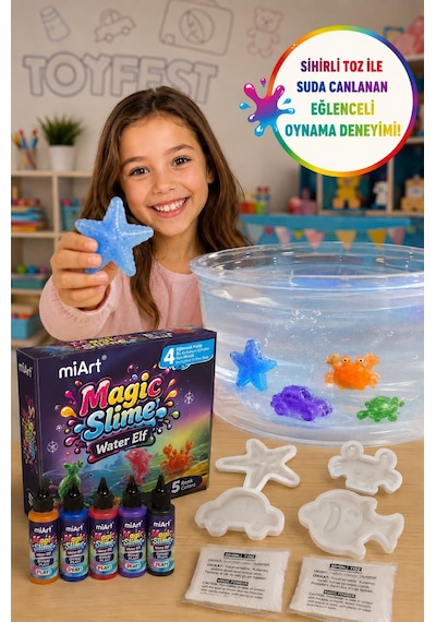 Magic Slime Water Elf Karışık Sihirli Slime Oyun Seti 5 Renk 4 Kalıp Çocuk Aktivite
