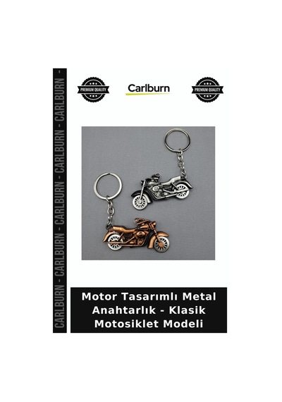 Özel Üretim Hediye Aksesuar Koleksiyon Motor Tasarımlı Metal Anahtarlık - Klasik Motosiklet Modeli