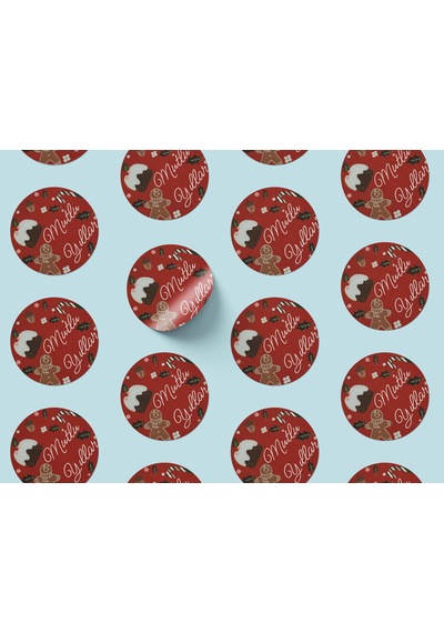 Yılbaşı Temalı Mutlu Yıllar Sticker Seti, Yeni Yıl Hediye Paketle Çok Renkli