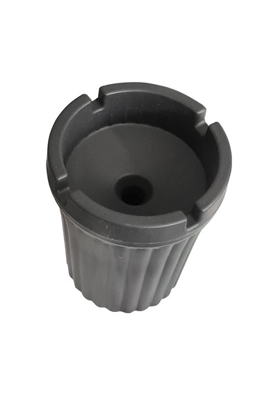 3 Adet Kokusuz Küllük Kül Tablası Kendinden Söndüren 10cm Dh067 Plastik Gri Yuvarlak