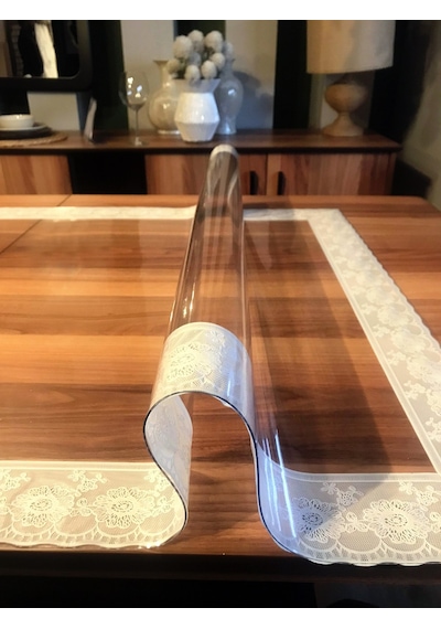 Aysan Şeffaf Pvc Dantelli 1.2 MM Masa Örtüsü Aysan Şeffaf Pvc Dantelli 1.2 MM Masa Örtüsü