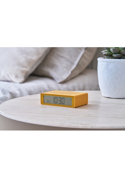 Lexon Flip Mini Şarj Edilebilir Alarm Saat Sarı