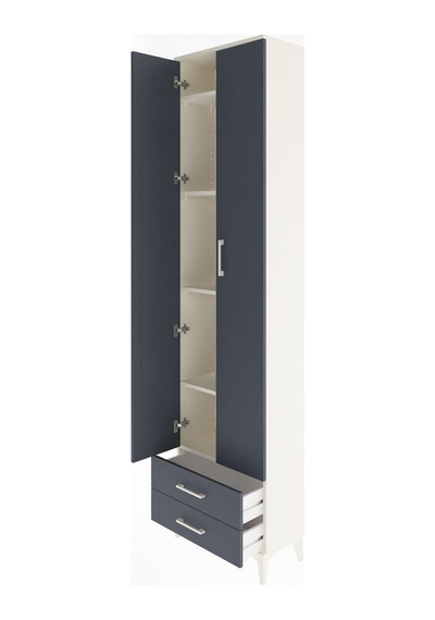Arges Dolap 5 Raflı 2 Çekmeceli 2 Kapaklı 60x30x243 Aytaşı-an... Aytaşı
